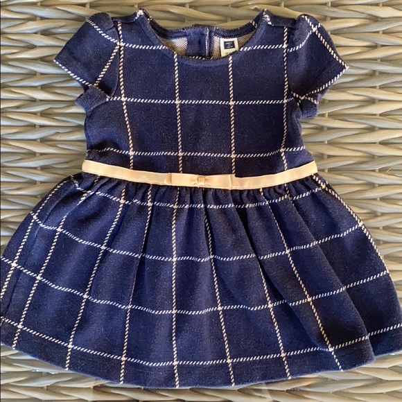 Janie and Jack Other - Janie & Jack Plaid Party Dress Navy Tan